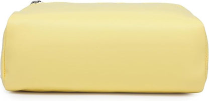 Nylon Female cosmetic bags Canvas toiletry bags Wash bags with large capacity Simple design (Nylon/Yellow)