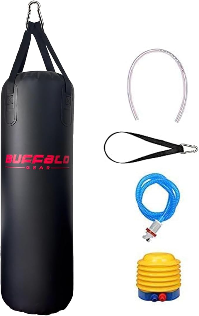 Buffalo Gear Heavy Water Punching Bag, 225LB 165LB 86LB Adjustable Training Punching Bag for Kickboxing Boxing Gym Home Training for Youths Kids