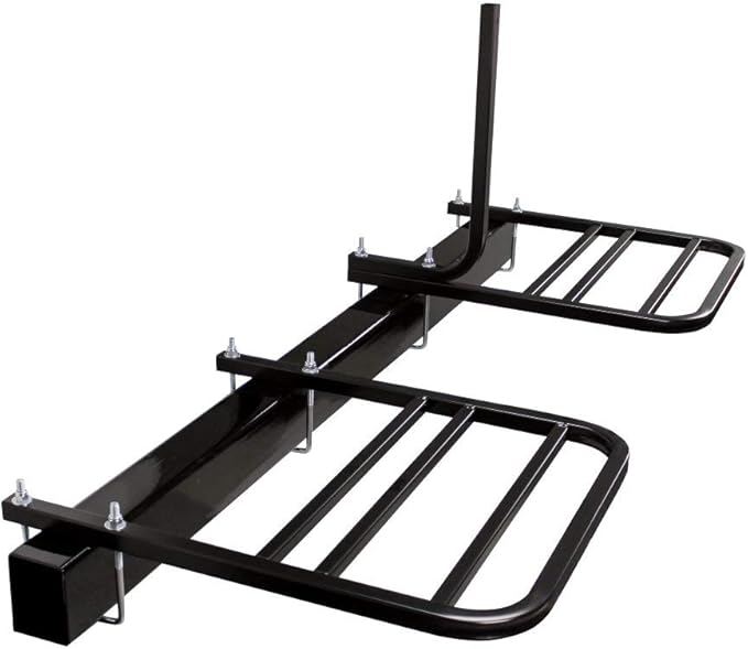 Quick Products QPRBM2R RV Bumper-Mounted 2-Bike Rack with Adjustable Width and Stabilizer Post
