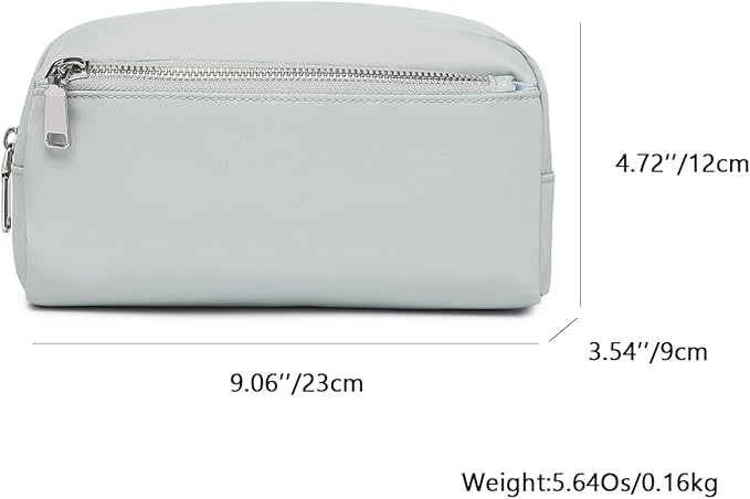 Nylon Female cosmetic bags Canvas toiletry bags Wash bags with large capacity Simple design (Nylon/Gray)