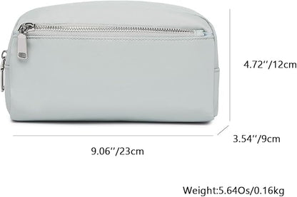 Nylon Female cosmetic bags Canvas toiletry bags Wash bags with large capacity Simple design (Nylon/Gray)