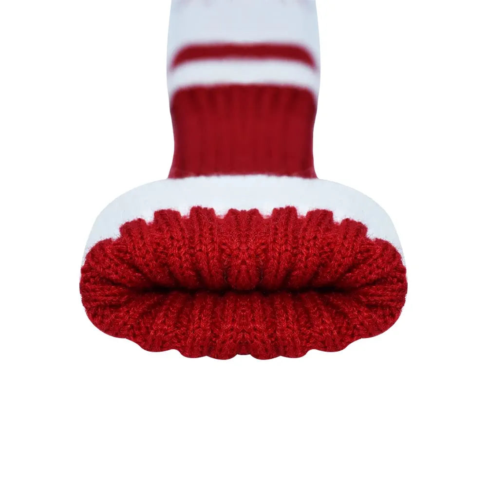 Stripes Knitted Golf Club Head Covers 3 Piece Set 1 3 5 Driver and Fairway HeadCovers Fits 460cc Drivers