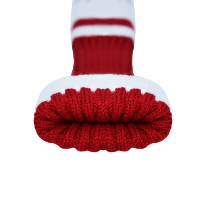 Stripes Knitted Golf Club Head Covers 3 Piece Set 1 3 5 Driver and Fairway HeadCovers Fits 460cc Drivers