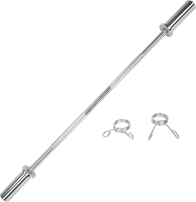 Threaded Chrome Barbell Bar 1-2 Inch Barbell Diameter