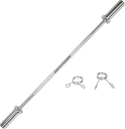 Threaded Chrome Barbell Bar 1-2 Inch Barbell Diameter