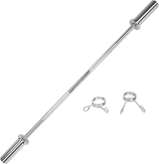 Threaded Chrome Barbell Bar 1-2 Inch Barbell Diameter