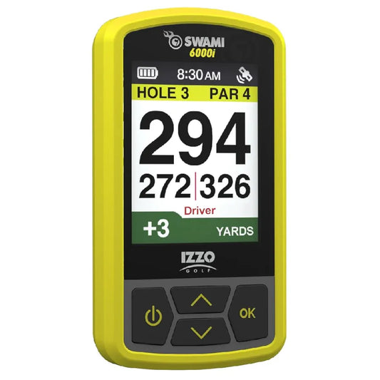 Izzo Swami 6000 Handheld Golf GPS Water-Resistant Color Display With 38,000 Course Maps & Scorekeeper Model may vary