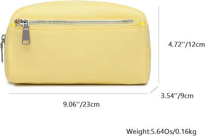 Nylon Female cosmetic bags Canvas toiletry bags Wash bags with large capacity Simple design (Nylon/Yellow)