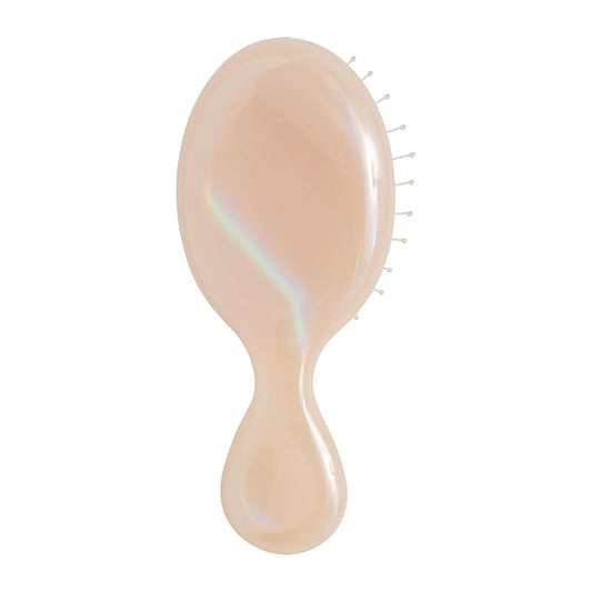 Wet Brush Mini Detangler Hair Brush, Cream (Iridescence Icon), Detangling Travel Hairbrush, Ultra-Soft IntelliFlex Bristles Glide Through Tangles with Ease, Pain-Free, All Hair Types, Limited Edition