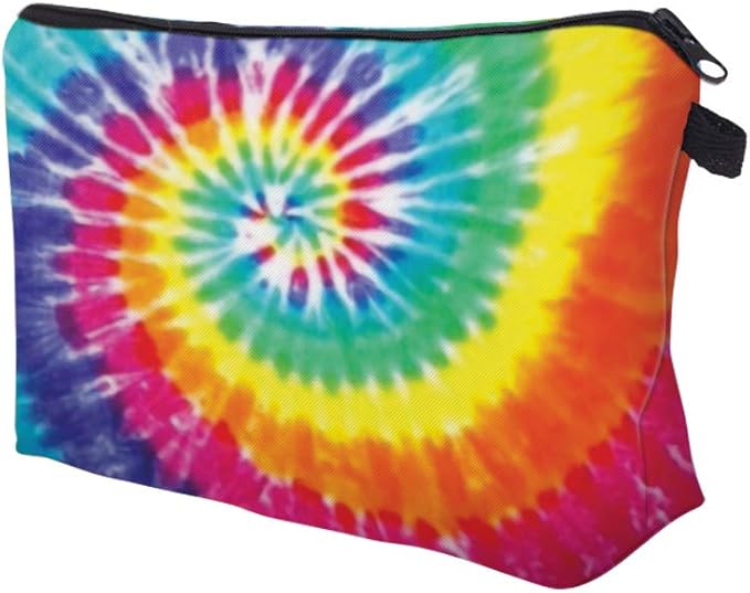 Cute Travel Makeup Bag Cosmetic Bag Small Pouch Gift for Women (Tie Dyed)