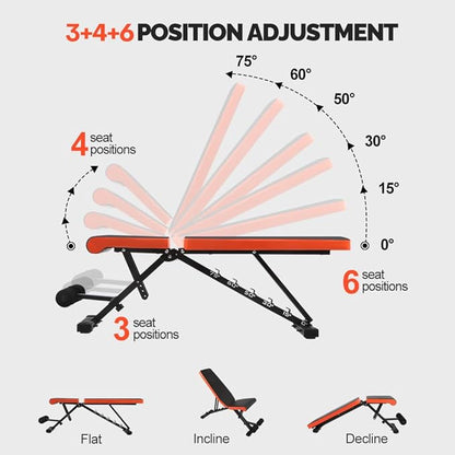 Weight Bench Adjustable Training Bench Full Body Weight