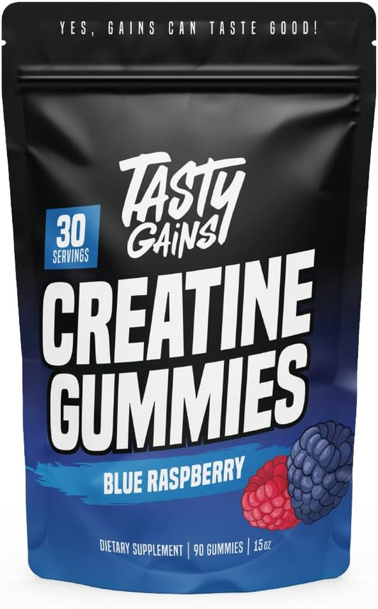 Creatine Infused Gummies, 90g of Creatine, Non-GMO, Vegan - Build Muscle & Boost Strength for Men & Women (1g Creatine Monohydrate Per Gummy) Made in USA