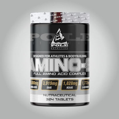 Amino 9 | Full Amino Acid Complex for Athletes & Bodybuilders | Nutraceutical Supplement for Enhanced Performance | 324 Tablets, 54 Servings
