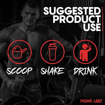 Insane Labz The Surgeon BCAA Recovery Powder - Branched Chain Amino Acid Post Workout Drink for Muscle Recovery - 30 Srvgs (30 Servings (Pack of 1), Blue Raspberry)