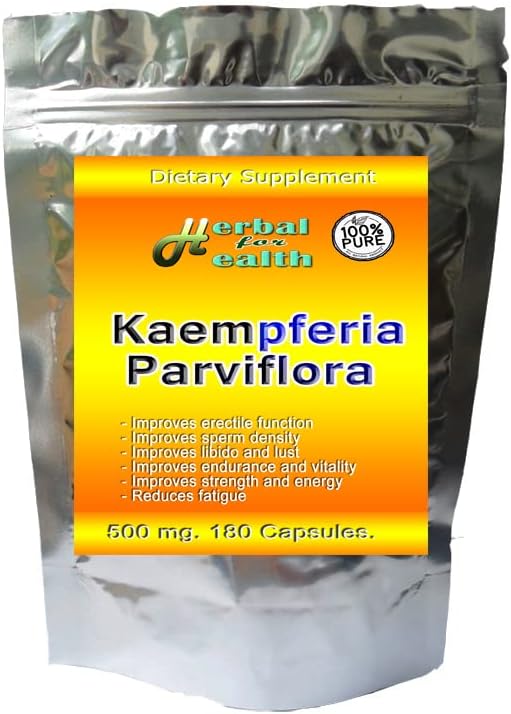 Kaempferia Parviflora-Black Ginger-Black Galangal-krachai Dum in Thai 500 Mg. 180 Caps.from Thailand