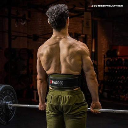 DMoose Weight Lifting Belt for Men & Women 2 in 1 Adjustable 4" 6" 6" Width