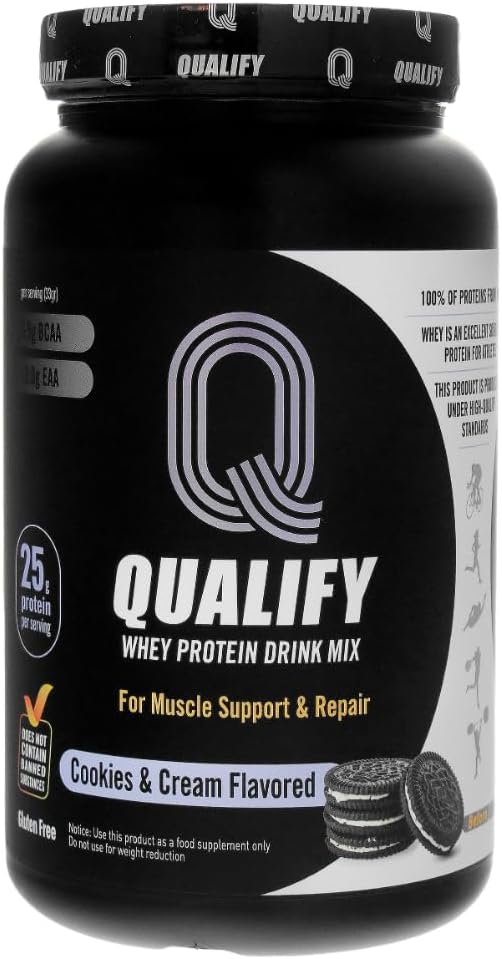 Cookies and Cream Protein Powder Shake, Whey Protein Powder Cookies & Cream Post Workout Recovery, Gluten Free, Sugar Free, Highly Kosher, 25g Protein, 5.5g BCAA, 1.65lb