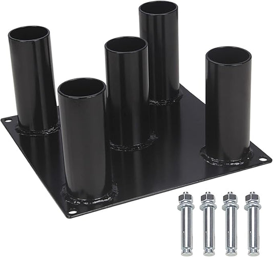 Butizone Barbell Holder Floor Stand Vertical, Corner Weight Bar Storage Rack for Home Gym, Fit for 2 inch Olympic Bars, Curl Bars, Hex Bars, Trap Bars, Triceps bars, Holds 5 Bars