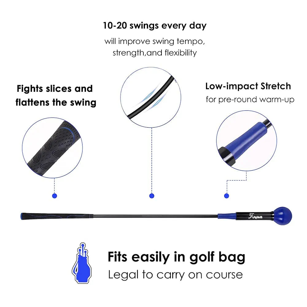 Golf Swing Training Aid Golf Swing Trainer Aid Golf Practice Warm-Up Stick for Strength Flexibility and Tempo Training Golf Golf Swing Aid for Men and Women