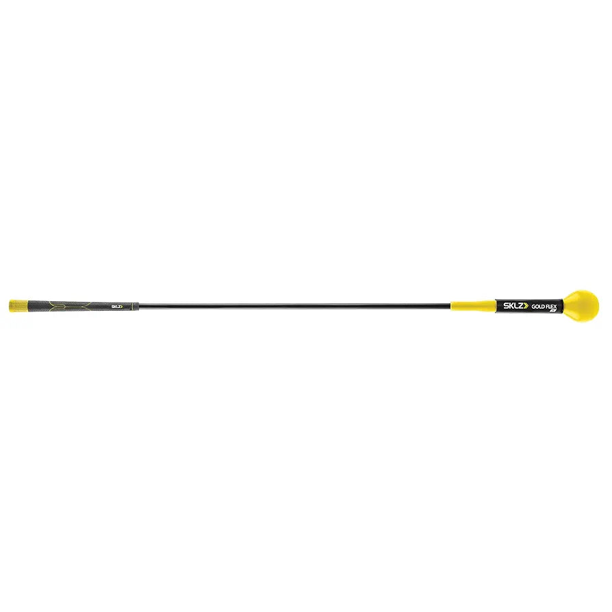 SKLZ Gold Flex Golf Swing Trainer and Warm-Up Stick - Essential Golf Accessories for Golfers, 48"/40” Golf Equipment for Distance, Balance Building, Power & Grip Training, Portable & Course-Legal