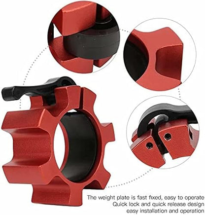 Metal Olympic Barbell Clamps 2inch Heavy Duty Exercise Collars 2" Barbell,Quick 1 Pair