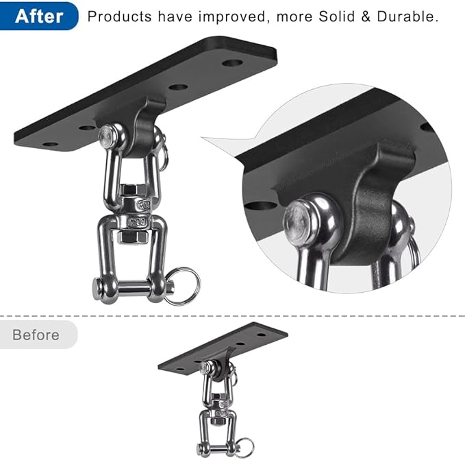 Kipika Heavy Bag Hanger - Heavy Duty Punching Bag Mount Steel Hanger Bracket, Ceiling Wall Mount Wood Beam Hook Holder for Boxing, Kickboxing, and Home Gym Fitness Equipment
