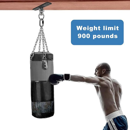 Kipika Heavy Bag Hanger - Heavy Duty Punching Bag Mount Steel Hanger Bracket, Ceiling Wall Mount Wood Beam Hook Holder for Boxing, Kickboxing, and Home Gym Fitness Equipment