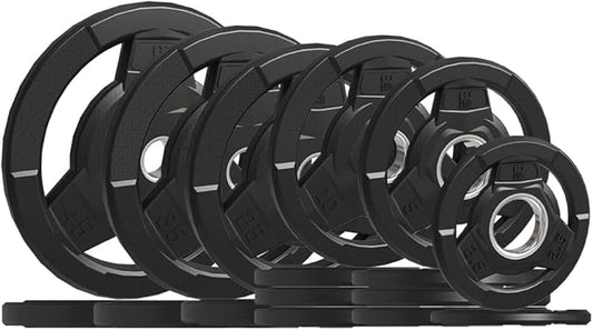 Weight Plate 2-Inch Rubber Coated Olympic Grip Plate 2.5/5/10/15/25/35/45 LB