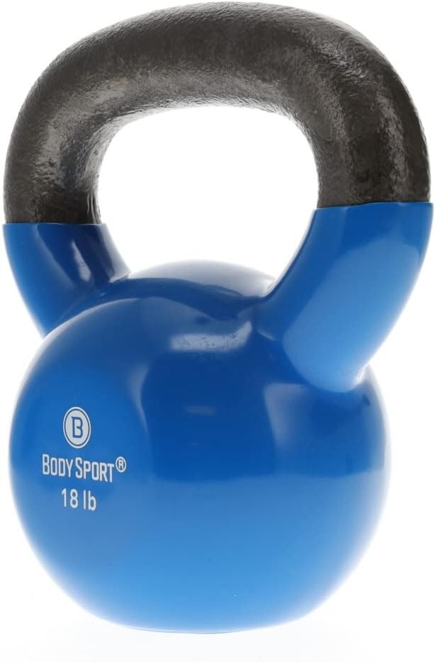 Body Sport Cast Iron Vinyl Coated Kettlebells –