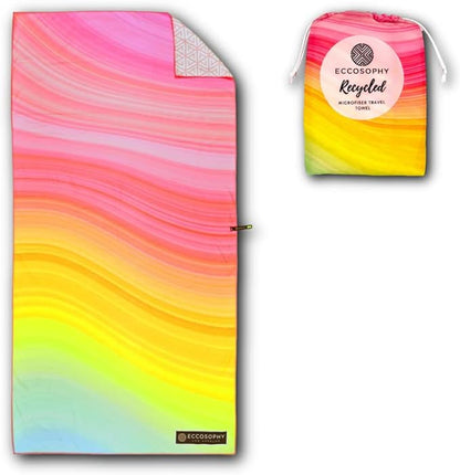 ECCOSOPHY Microfiber Beach Towel - Sand Free Towels 71x35 in