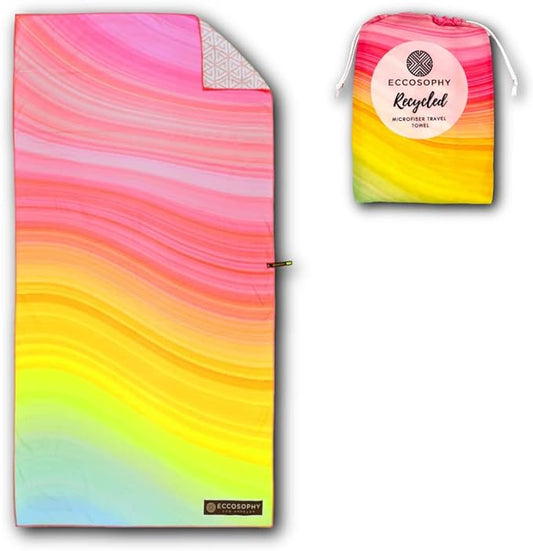 ECCOSOPHY Microfiber Beach Towel - Sand Free Towels 71x35 in