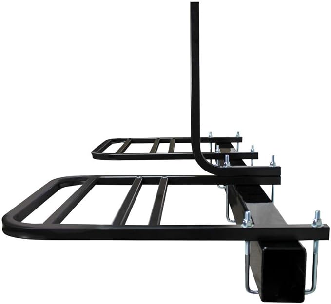 Quick Products QPRBM2R RV Bumper-Mounted 2-Bike Rack with Adjustable Width and Stabilizer Post