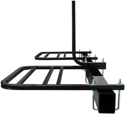Quick Products QPRBM2R RV Bumper-Mounted 2-Bike Rack with Adjustable Width and Stabilizer Post