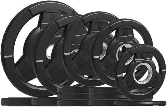 Weight Plate 2-Inch Rubber Coated Olympic Grip Plate 2.5/5/10/15/25/35/45 LB