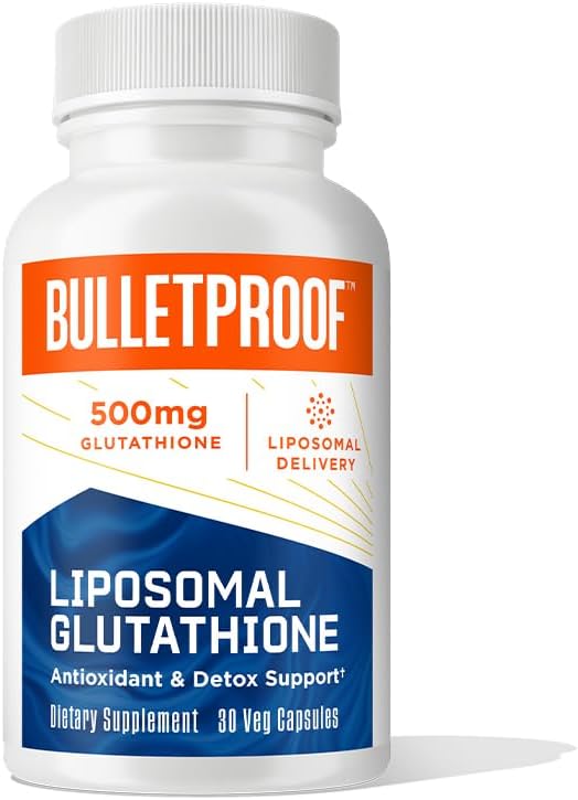 Bulletproof Liposomal Glutathione Force Antioxidant Capsules, 30 Count, Supplement for Liver Health and Immune Support, 30 Servings