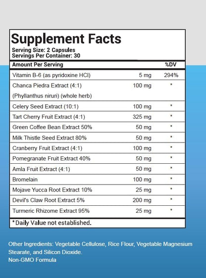 LYVV Uric Acid Cleanse with Chanca Piedra, Celery Seed Extract, Tart Cherry, and More for Uric Acid Regulating, Inflammation and Swelling Regulating.