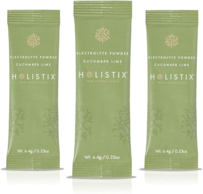 Holistix Electrolyte Powder: Zero Sugar Hydration | Enhanced with Icelandic Marine Algae | Natural Flavors | Keto & Paleo Friendly | 12 Stick Packs(Cucumber-Lime)