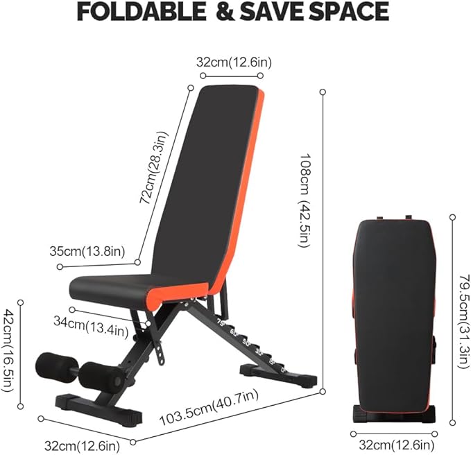 Weight Bench Adjustable Training Bench Full Body Weight