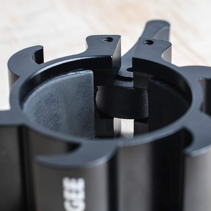 Synergee Jet Black Aluminium Barbell Collars – Locking 2" Olympic