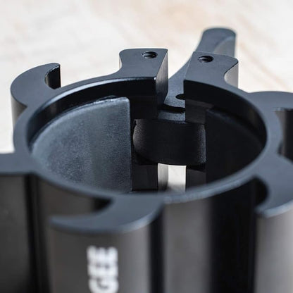 Synergee Jet Black Aluminium Barbell Collars – Locking 2" Olympic