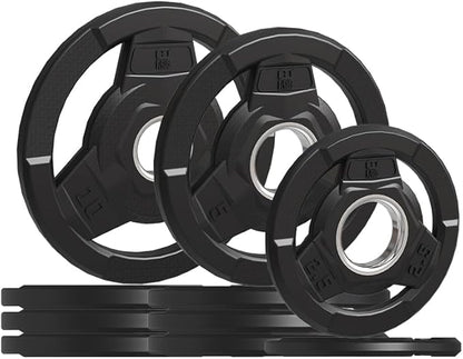Weight Plate 2-Inch Rubber Coated Olympic Grip Plate 2.5/5/10/15/25/35/45 LB