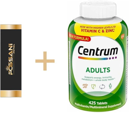 Centrum Silver Adult Multivitamin 425 Tablets + Exclusive Sticker, Higher level of Vitamin C & Zinc