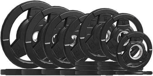 Weight Plate 2-Inch Rubber Coated Olympic Grip Plate 2.5/5/10/15/25/35/45 LB