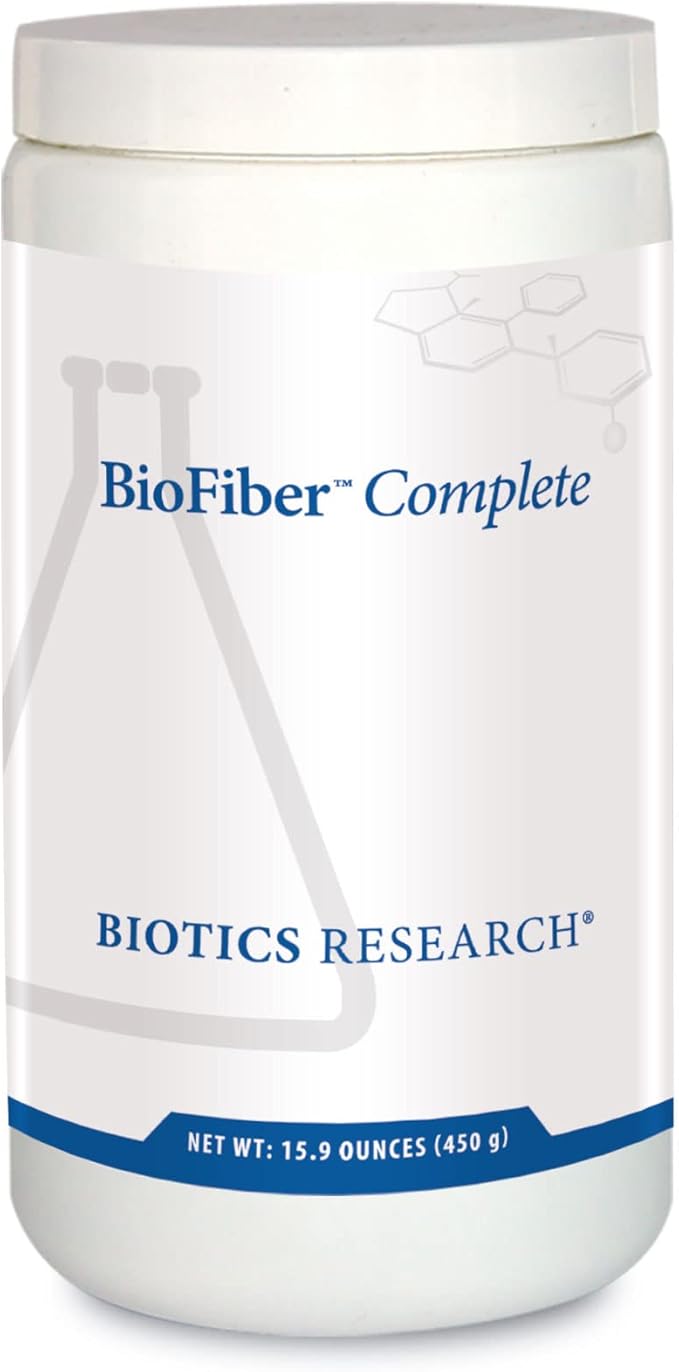 Biotics Research BioFiber Complete - 10 Whole Food Fibers (Organic & Non-GMO), 5g of Fiber Per Serving, Easy-to-Mix Powder, Prebiotic Gut Support 15.9 Oz