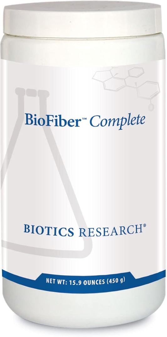 Biotics Research BioFiber Complete - 10 Whole Food Fibers (Organic & Non-GMO), 5g of Fiber Per Serving, Easy-to-Mix Powder, Prebiotic Gut Support 15.9 Oz