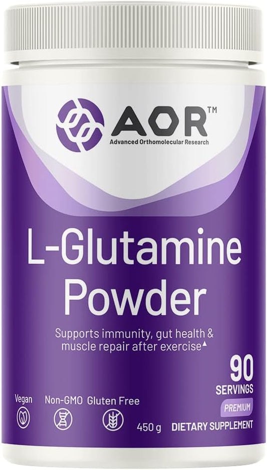 AOR L-Glutamine Powder 450g, Supports Immunity and Gut Health, Dietary Supplement, 90 Servings