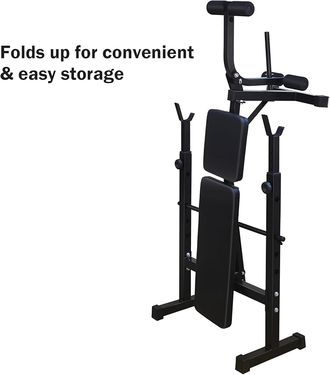 Weight Bench, Bench Press Set with Squat Rack