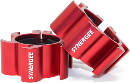 Synergee Rogue Red Aluminium Barbell Collars – Locking 2" Olympic