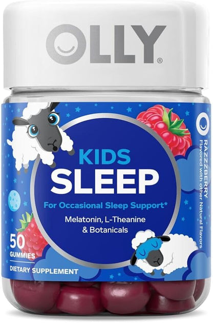 OLLY Kids Sleep Gummy, Melatonin, L-Theanine, Chamomile, 60 & 50 Count