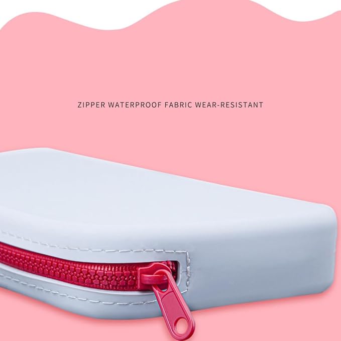 Silicone Large Makeup Bag, Travel Toiletry Bag For Women Big Makeup Bag Organizer Portable Cosmetic Bag Zipper Pouch Purse Waterproof Makeup Storage Bag (Medium Purple)